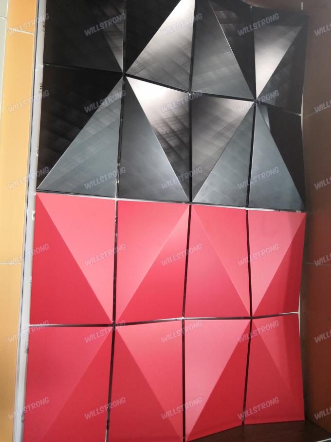 el panel compuesto de aluminio del negro del diseño 3D con 0,4/0.5m m gruesos ignifuga